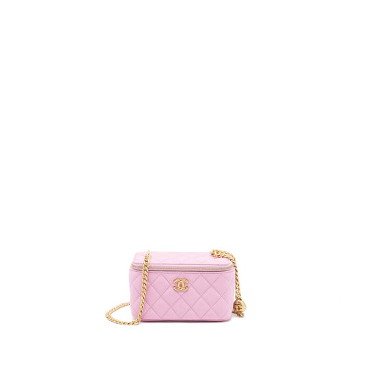 Chanel 23P Coco Love Long Vanity Caviar Pink Handbag