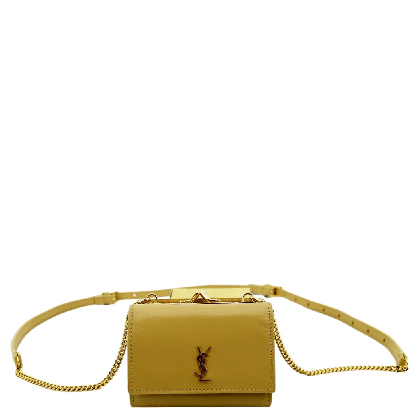YSL Saint Laurent Saint Rider Smooth Shoulder Bag Leather Beige