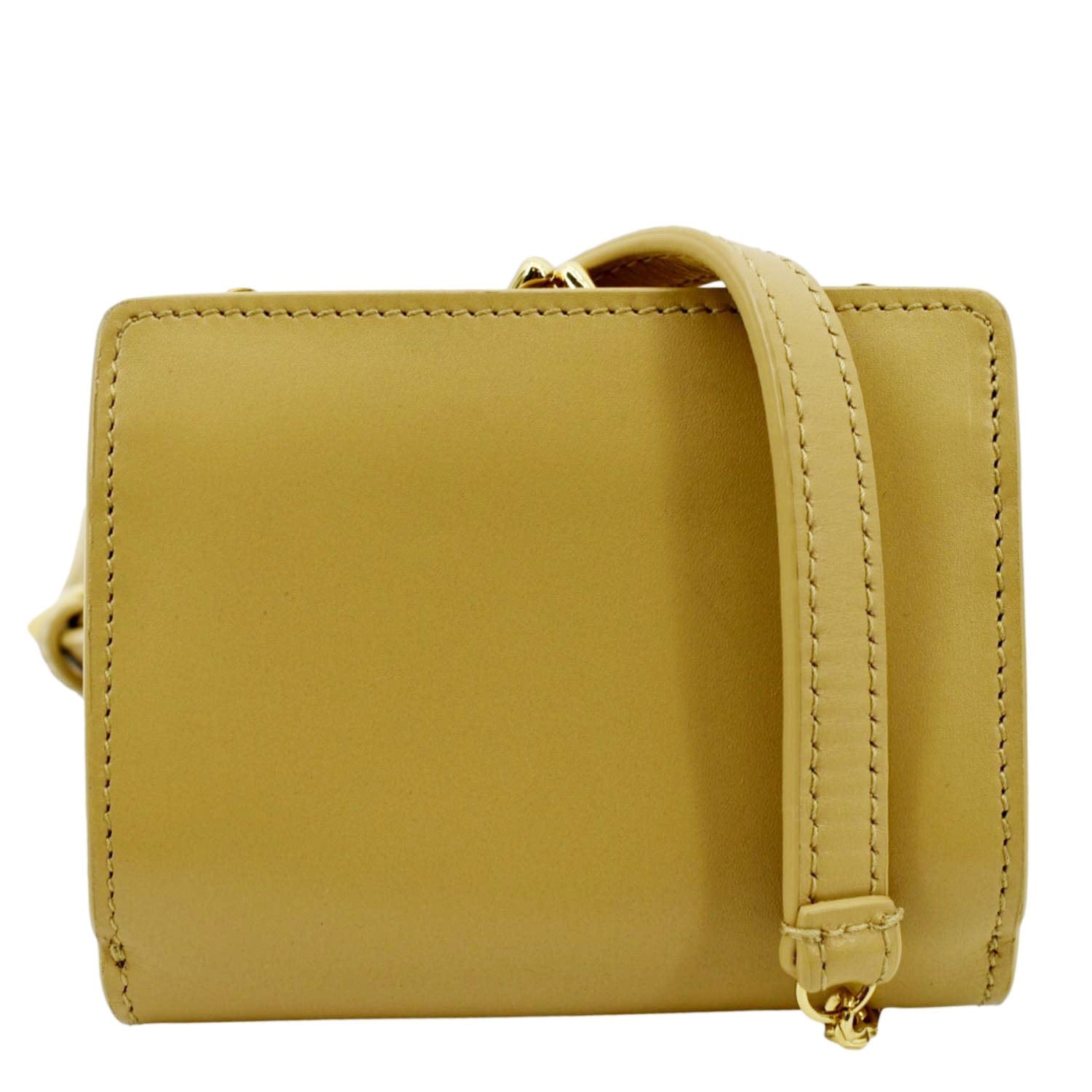 YSL Saint Laurent Yves Rider Smooth Shoulder Bag Leather Beige