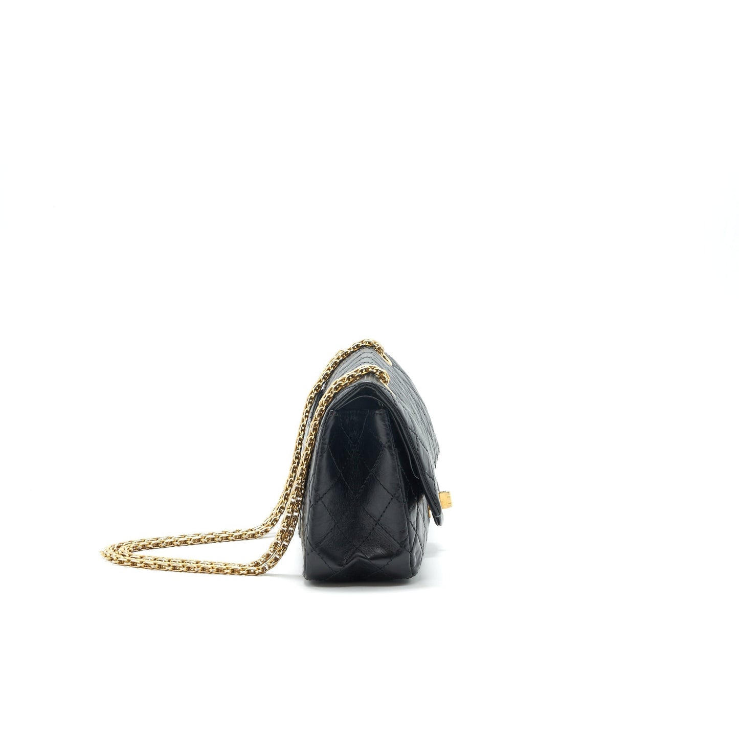 Chanel 2.55 Reissue Flap Aged Calfskin GHW Black Small Shoulder Bag