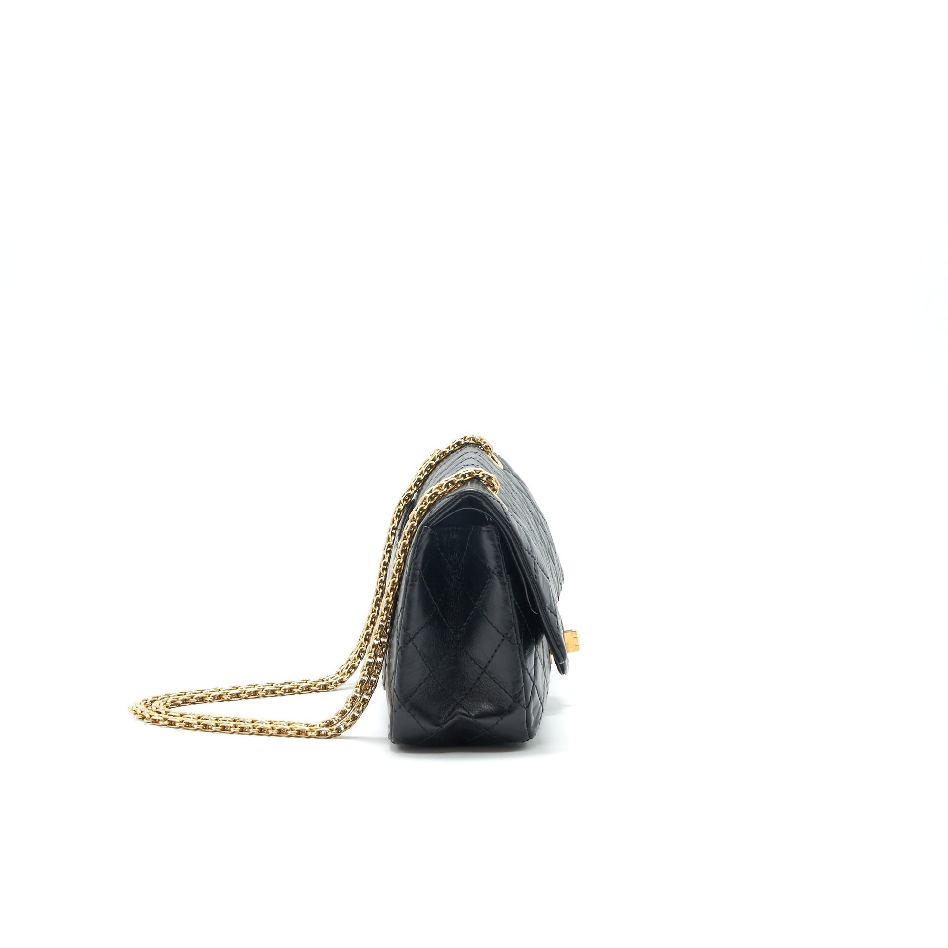 Chanel 2.55 Reissue Flap Aged Calfskin GHW Black Small Shoulder Bag