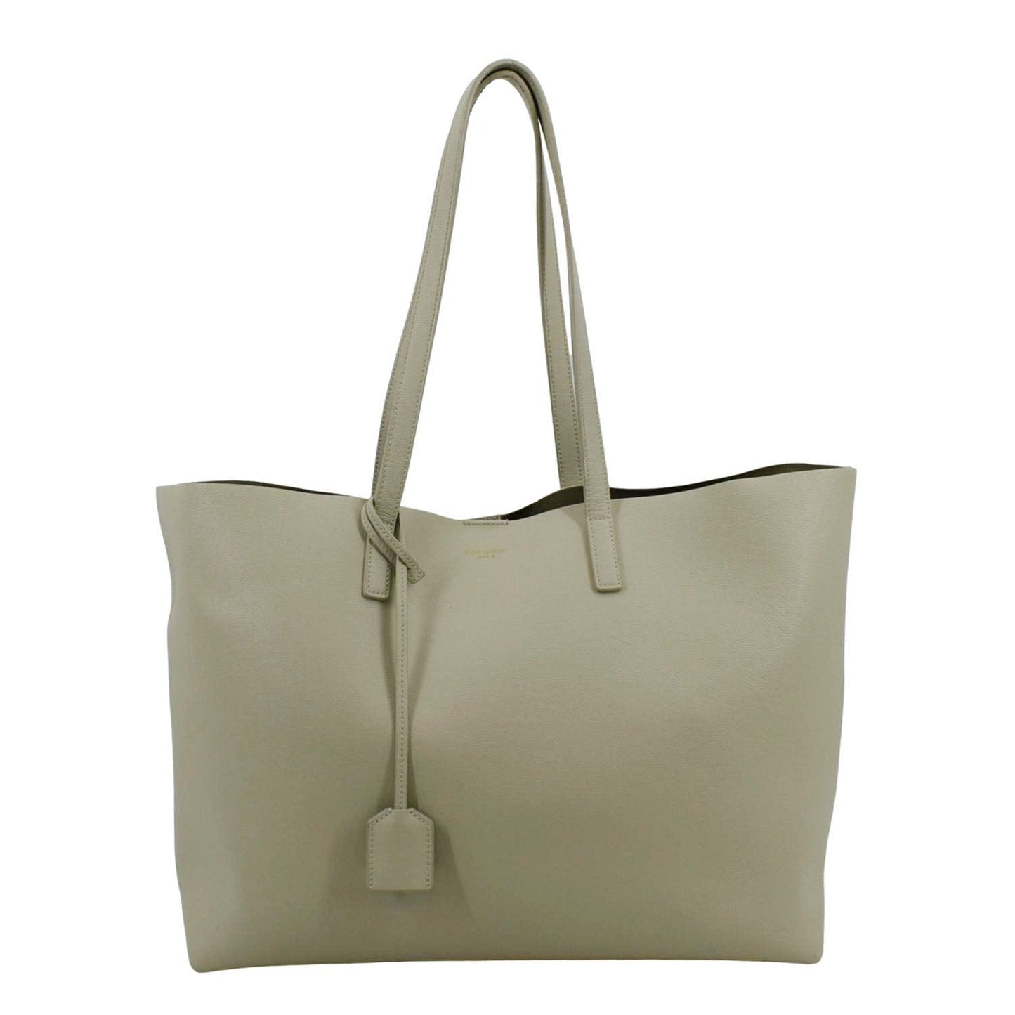 YSL Saint Laurent Yves Tote Bag Ivory Leather