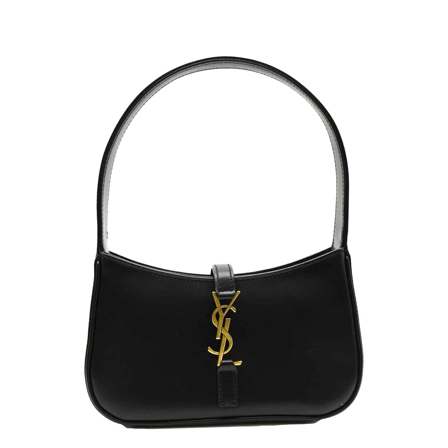 YSL Saint Laurent Yves Le Satchel Bag Leather Black Mini