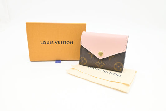 Louis Vuitton Zoe Monogram Canvas Leather Pink Wallet Case