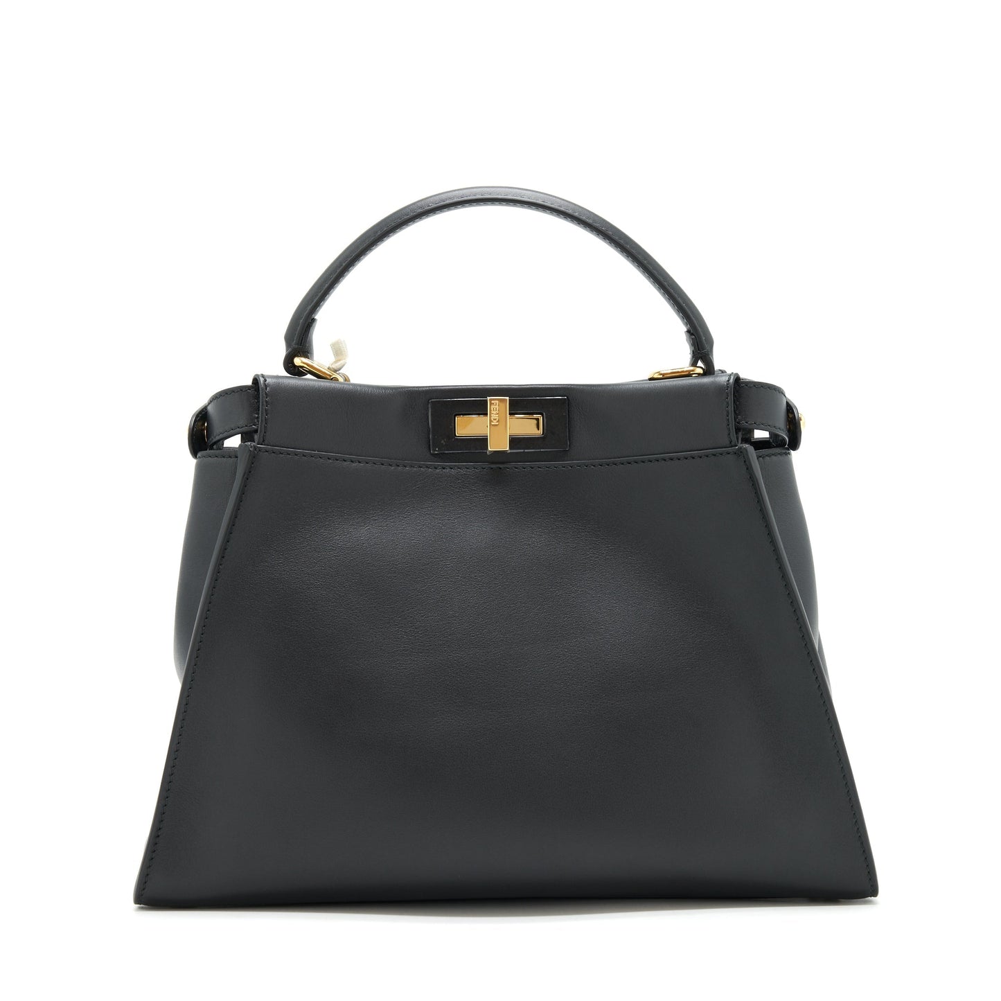 Fendi Peekaboo Calfskin With Handbag Black Medium Travel Bag