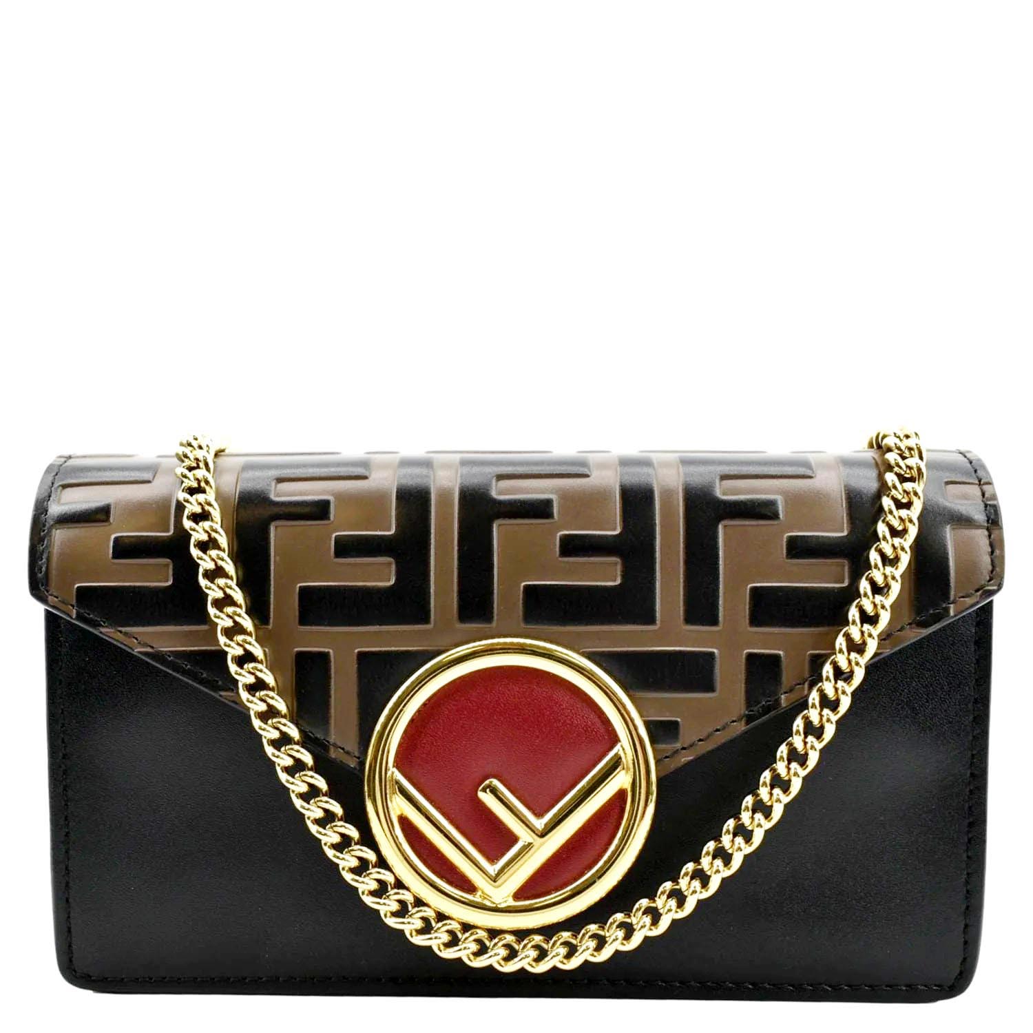 Fendi Liberty Crossbody Belt Bag Leather Vitello Black