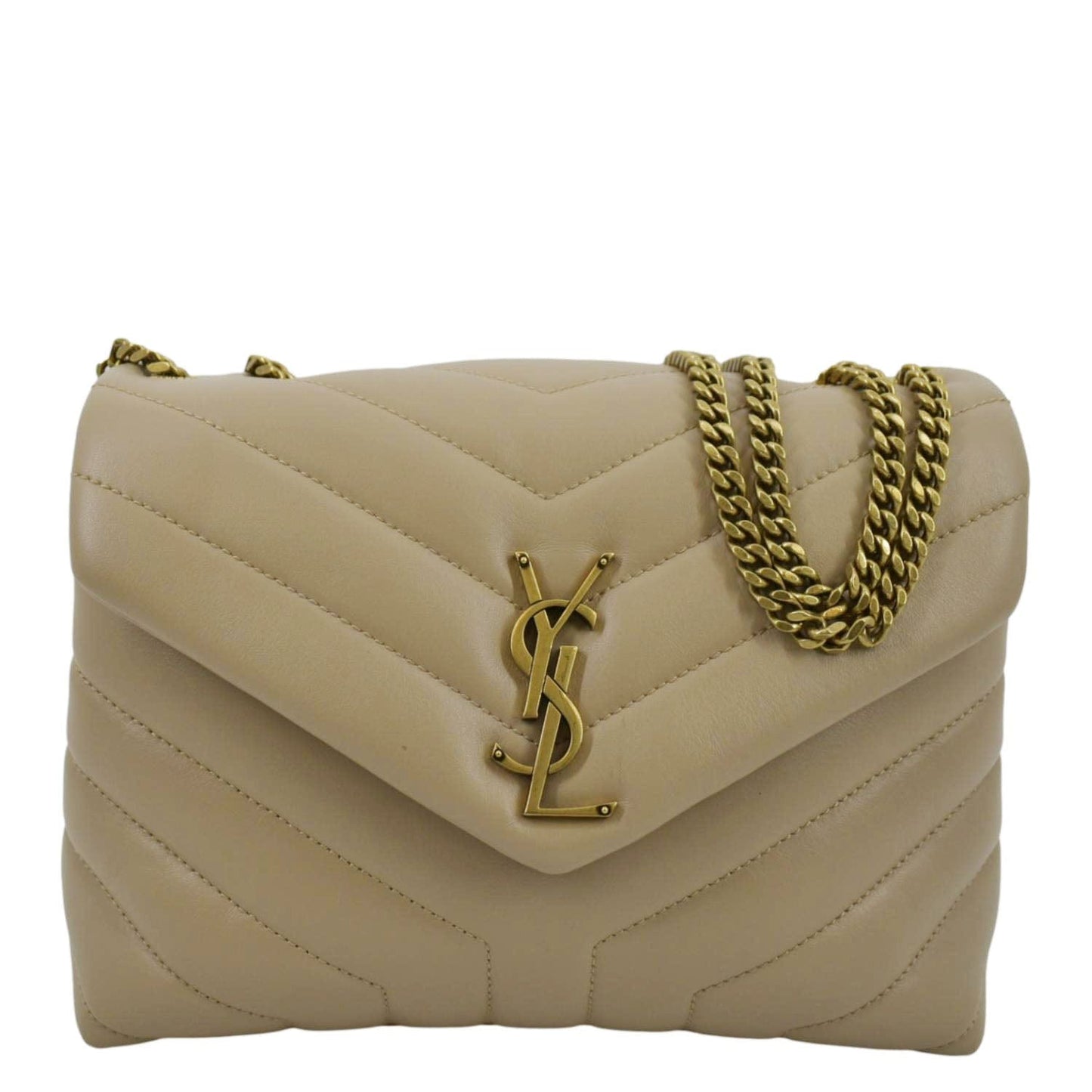 YSL Saint Laurent Saint Small Loulou Crossbody Bag Dark Leather Quilted
