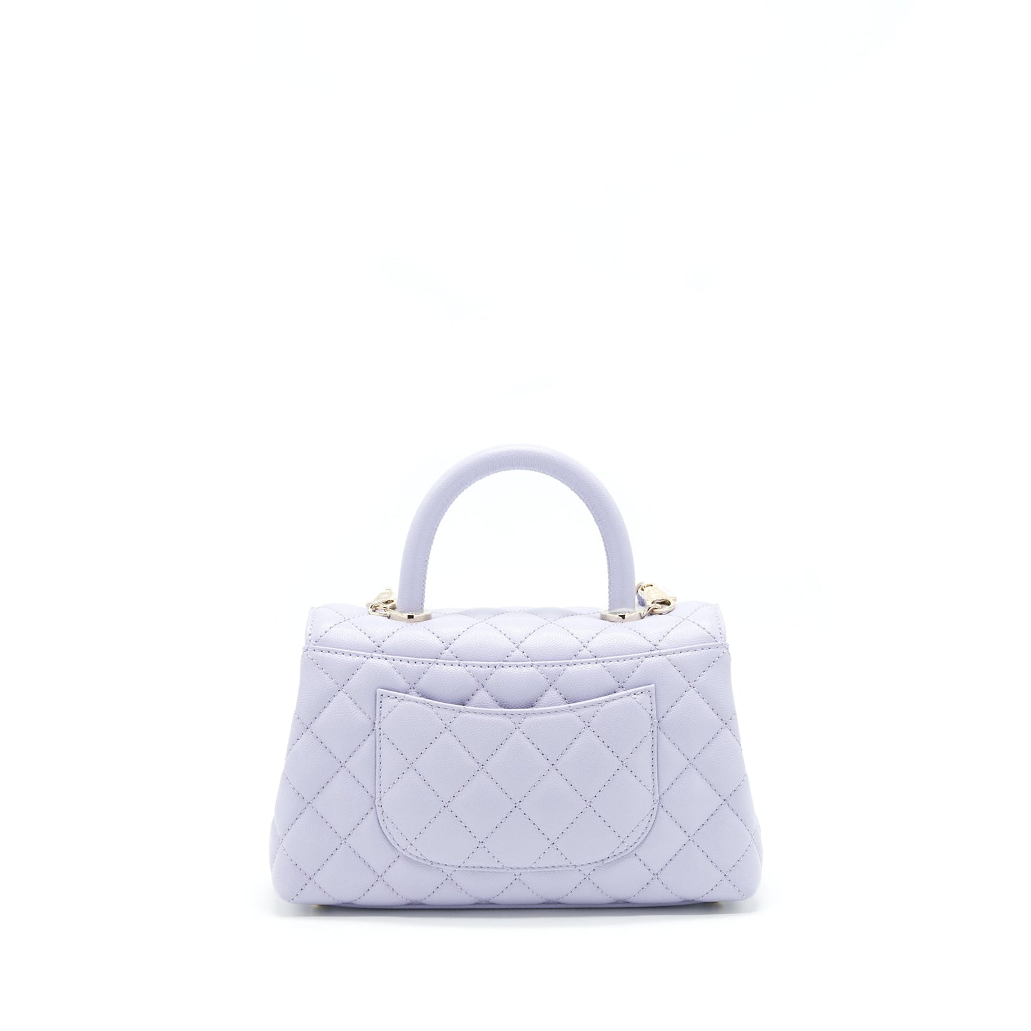 Chanel 21K Coco Handle Caviar lilac light Small Handbag