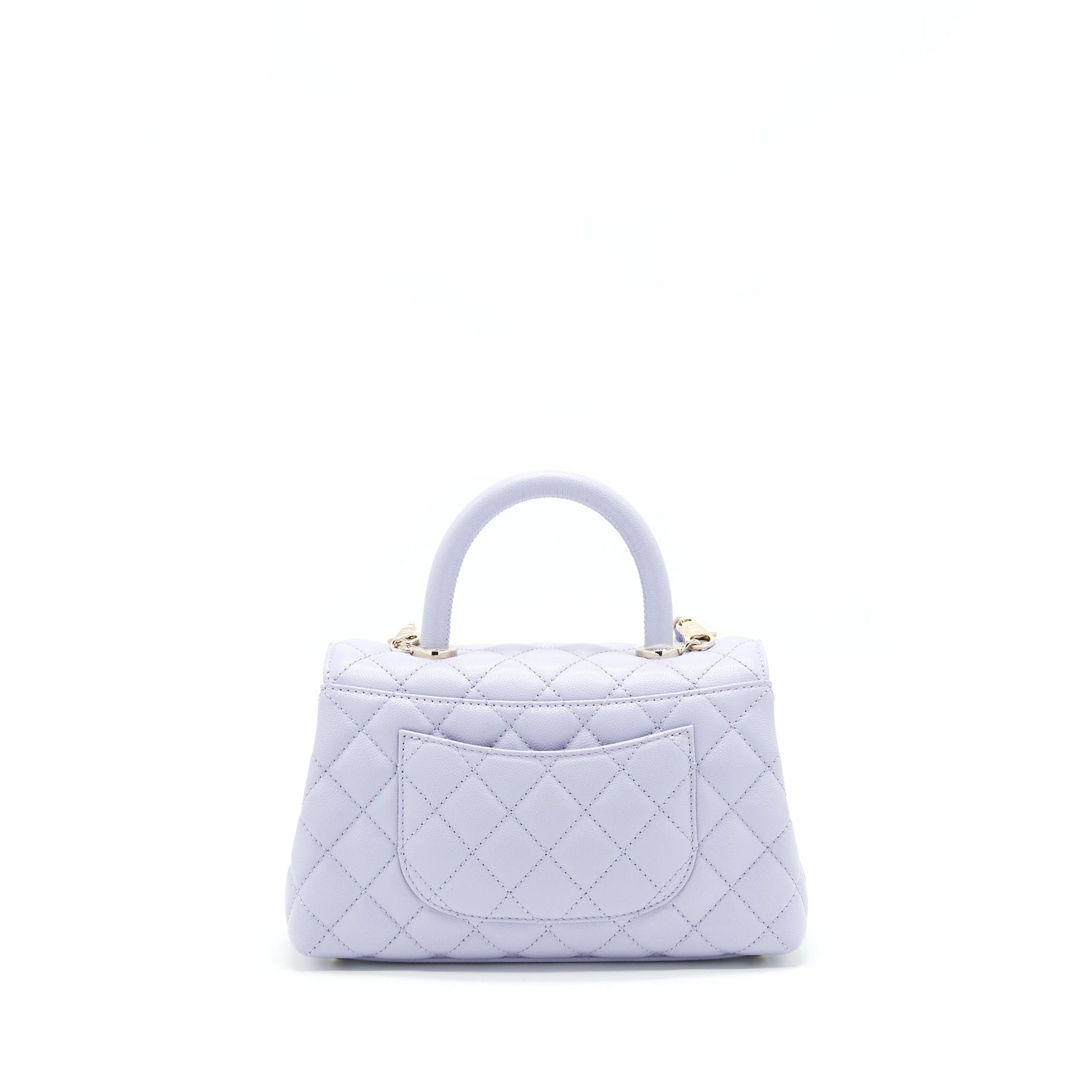 Chanel 21K lilac Light Purple Coco Handle Small Mini Bag