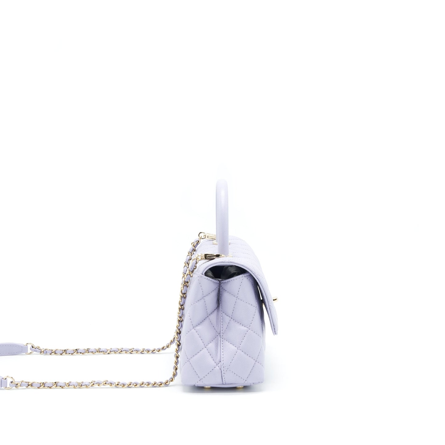 Chanel 21K Coco Handle Caviar lilac light Small Handbag