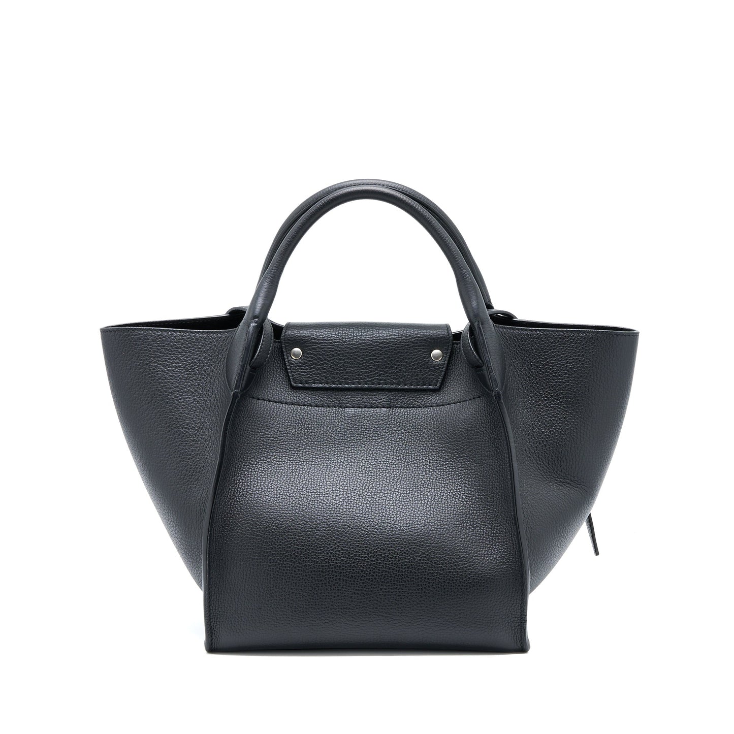 Celine Big Purse Handbag Leather Black Travel Bag