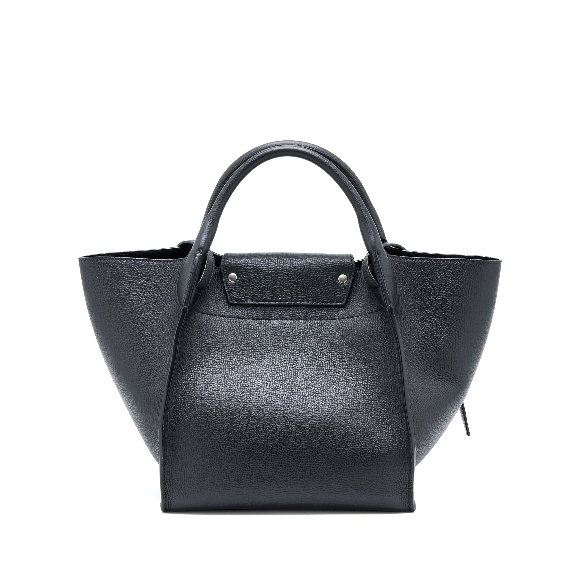 Celine Big Purse Handbag Leather Black Travel Bag