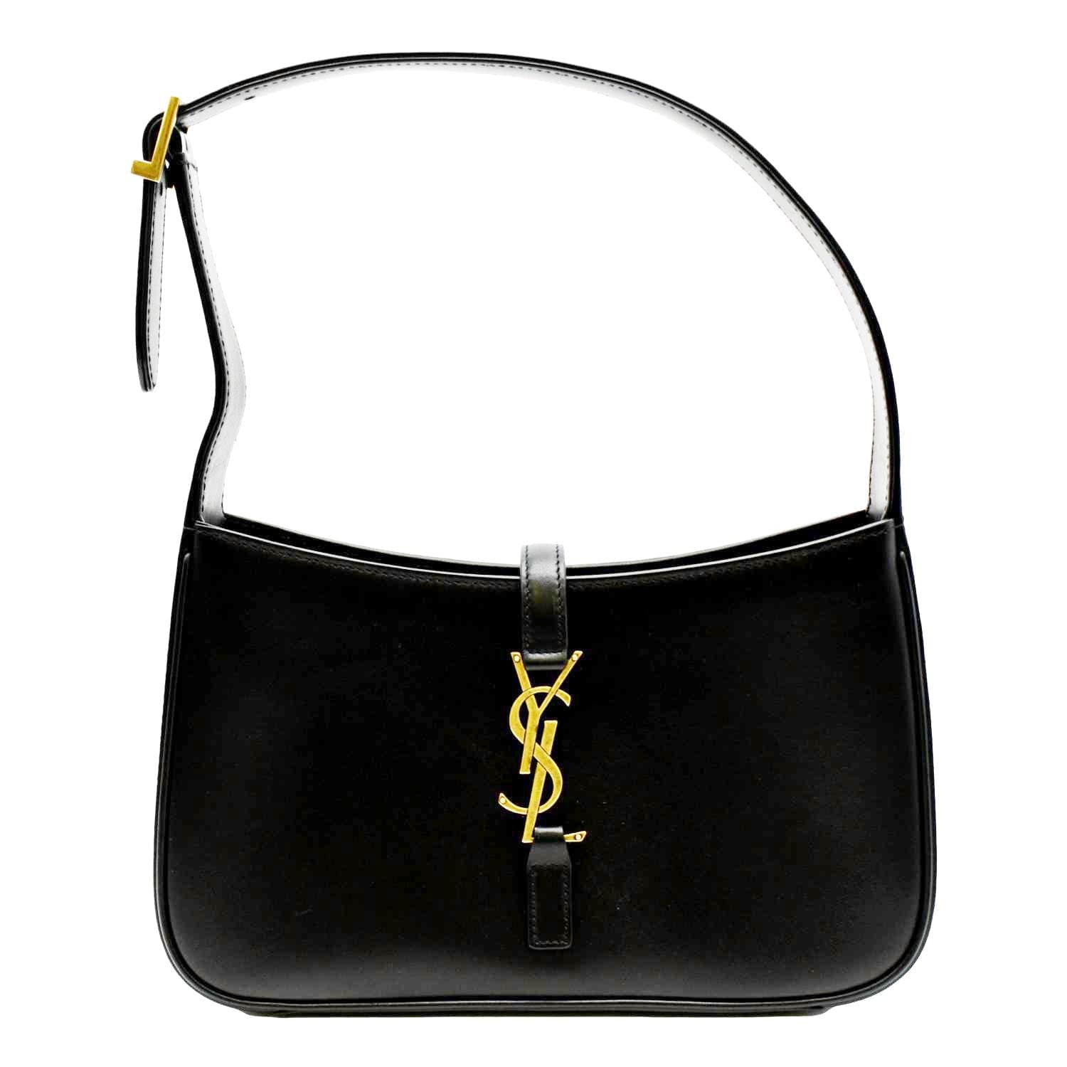 YSL Saint Laurent Saint Le Satchel Bag Leather Black Travel Bag A 7