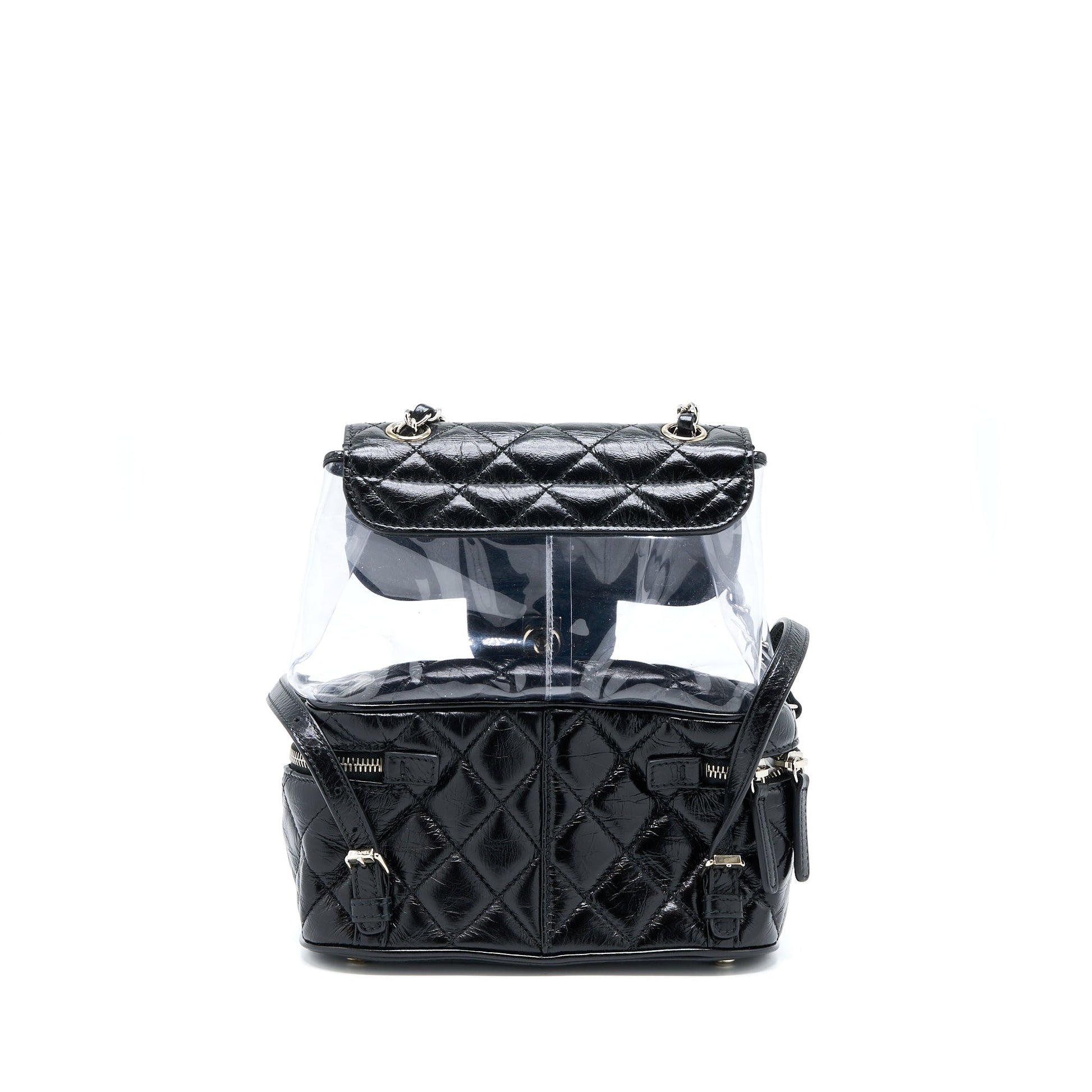 Chanel PVC Aquarium Backpack PVC Aged Calfskin Black