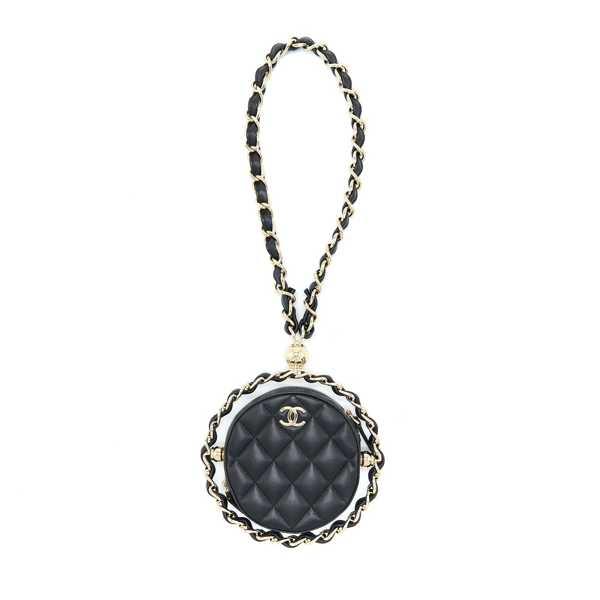 Chanel Evening Lambskin LGHW Black Clutch Bag