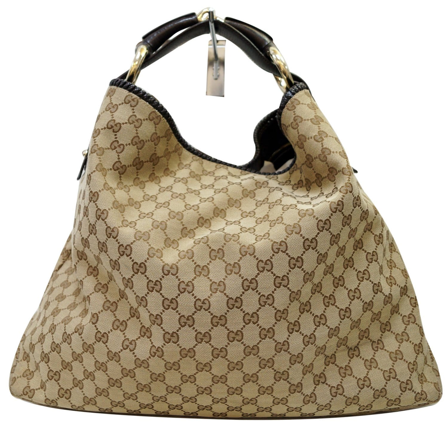 Gucci Horsebit Hobo Bag Canvas Large Travel Bag