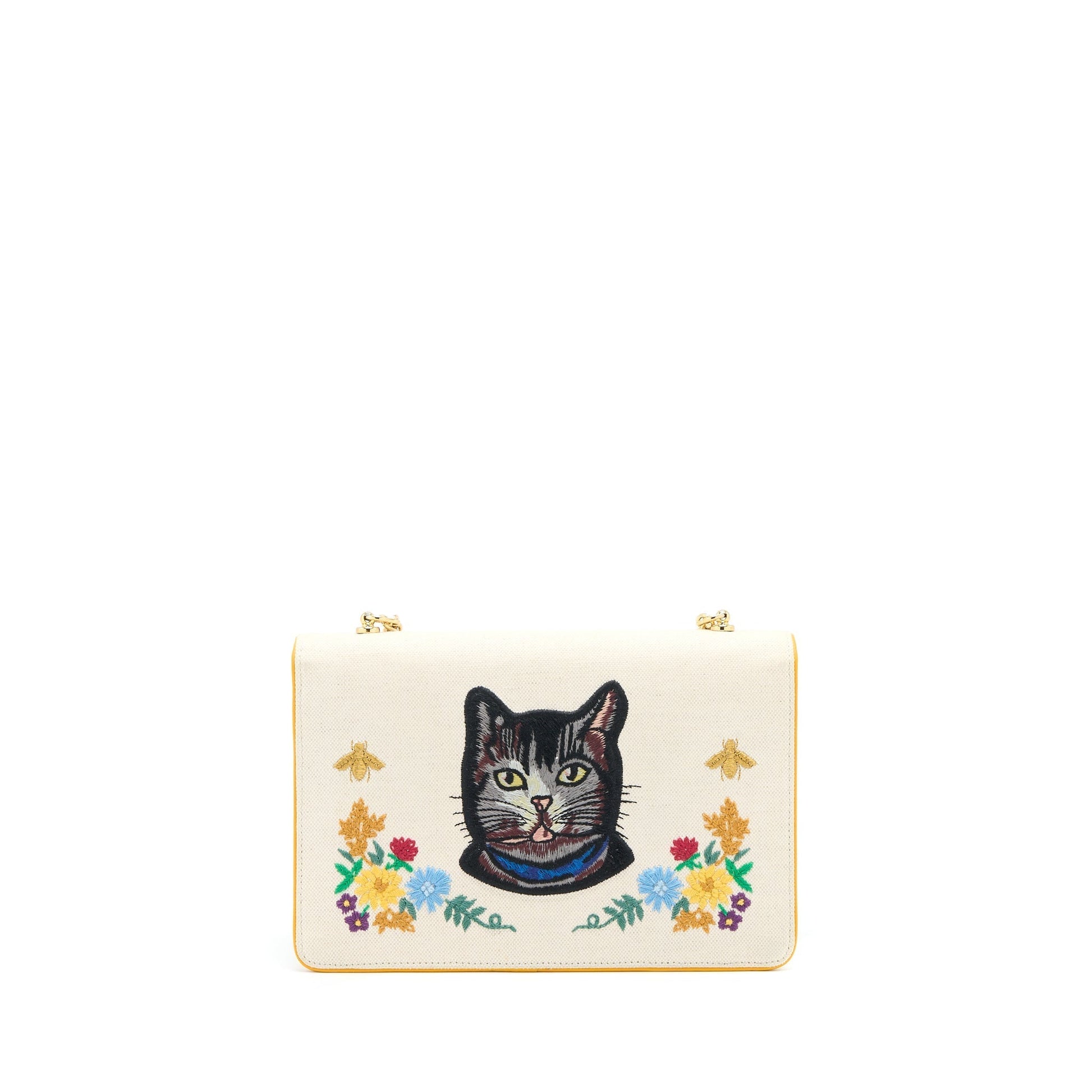 Gucci Crossbody Multicolour Print Fabric White Crossbody Bag