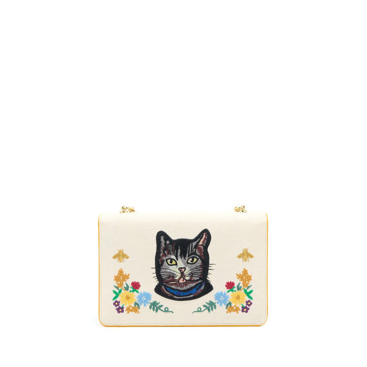 Gucci Crossbody Multicolour Print Fabric White Crossbody Bag