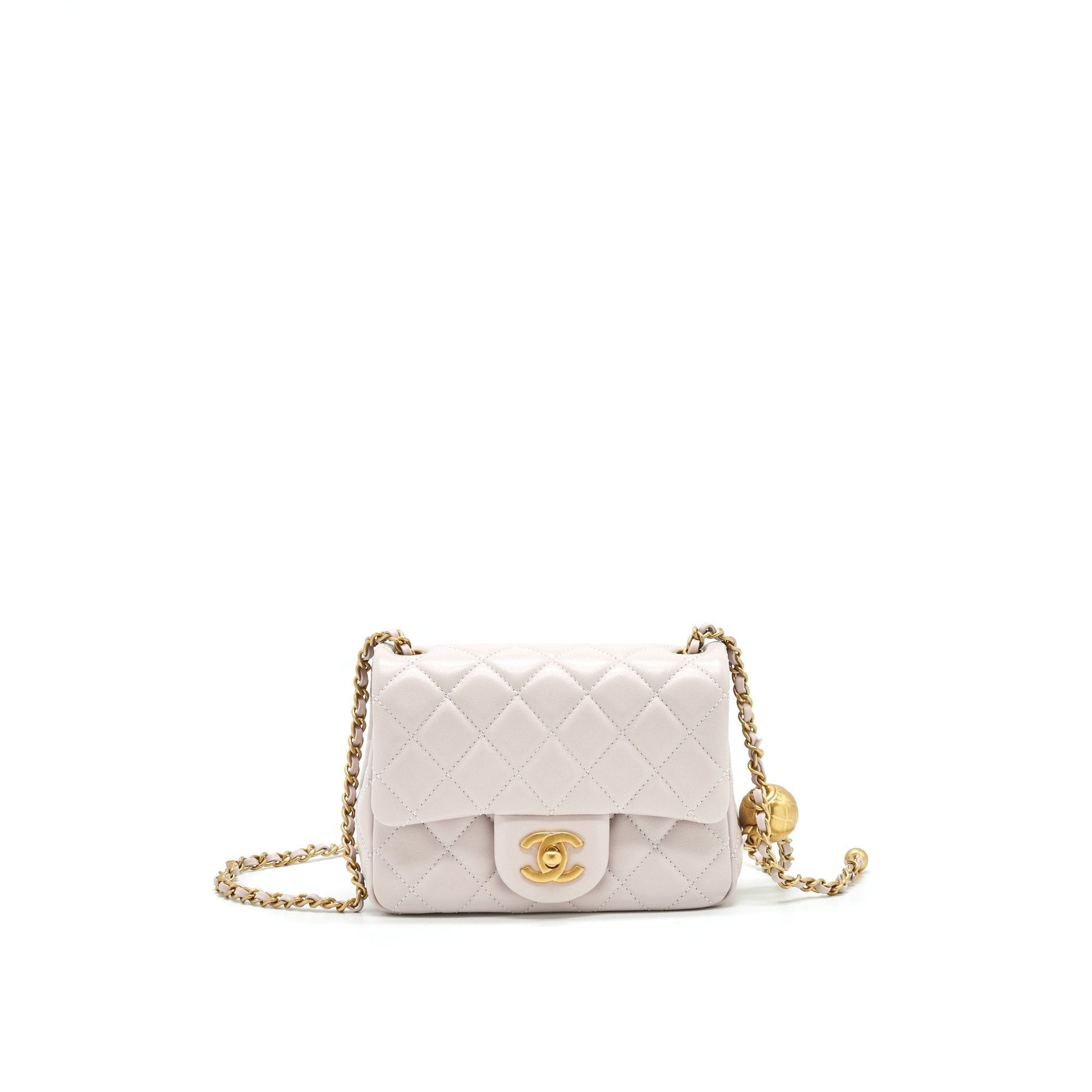 Chanel 21B lilac Light Purple Pearl Crush Shoulder Bag Flap Bag