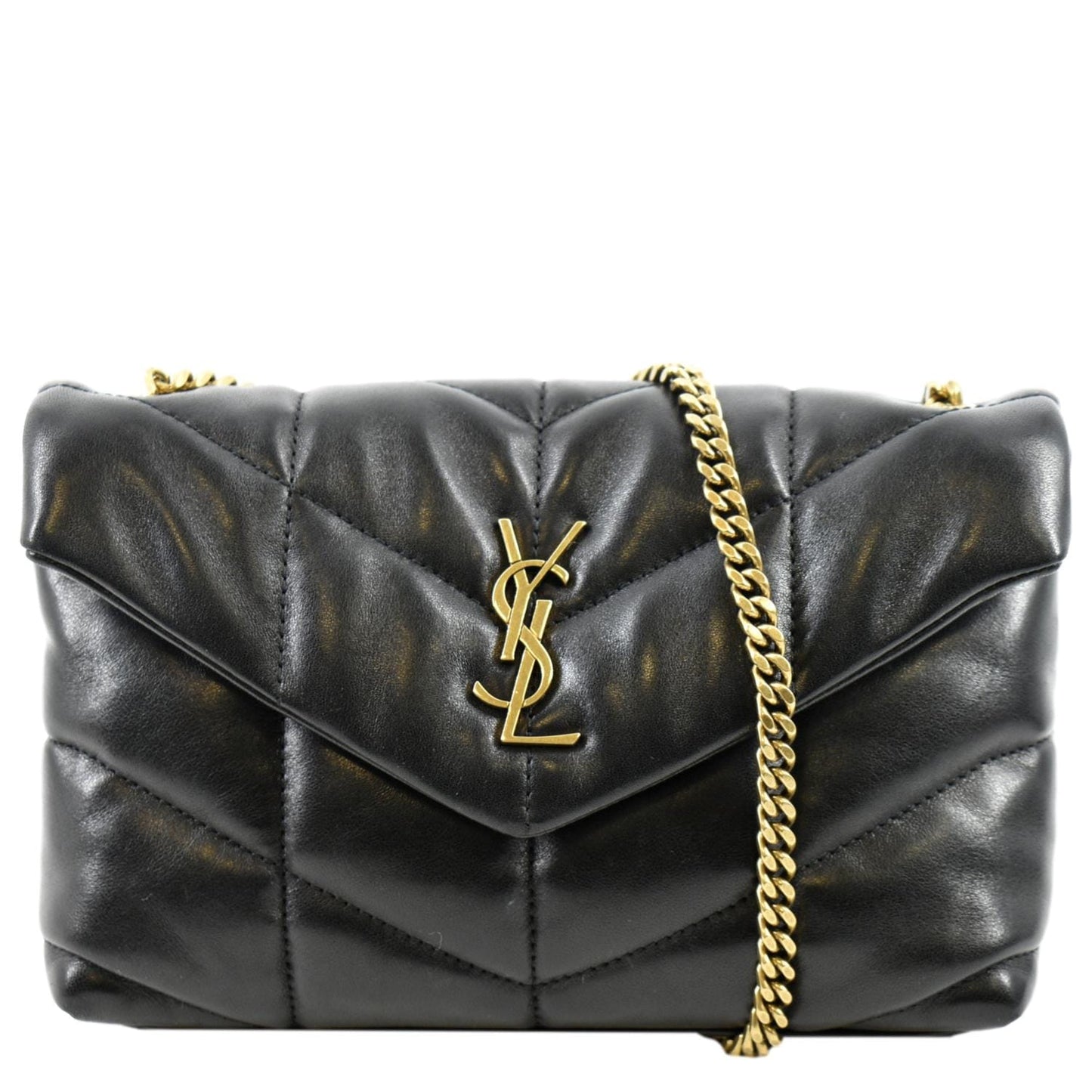 YSL Saint Laurent Saint Toy Loulou Puffer Lambskin Crossbody Bag Leather Quilted