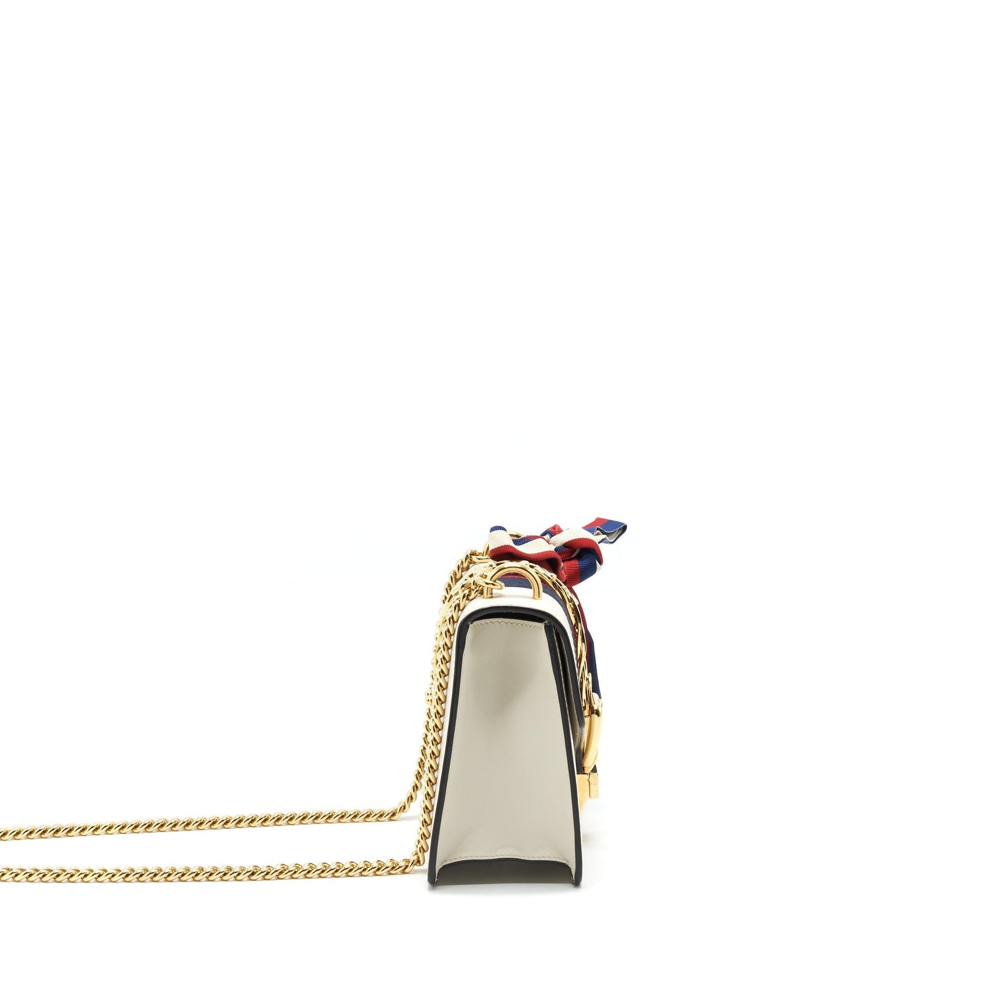 Gucci Sylvie Chain Bag In Leather White Travel Bag