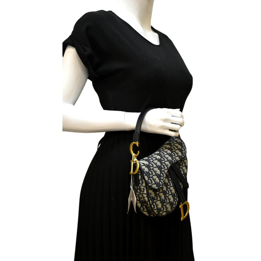 Dior Saddle Oblique Jacquard Crossbody Bag Multicolor Mini