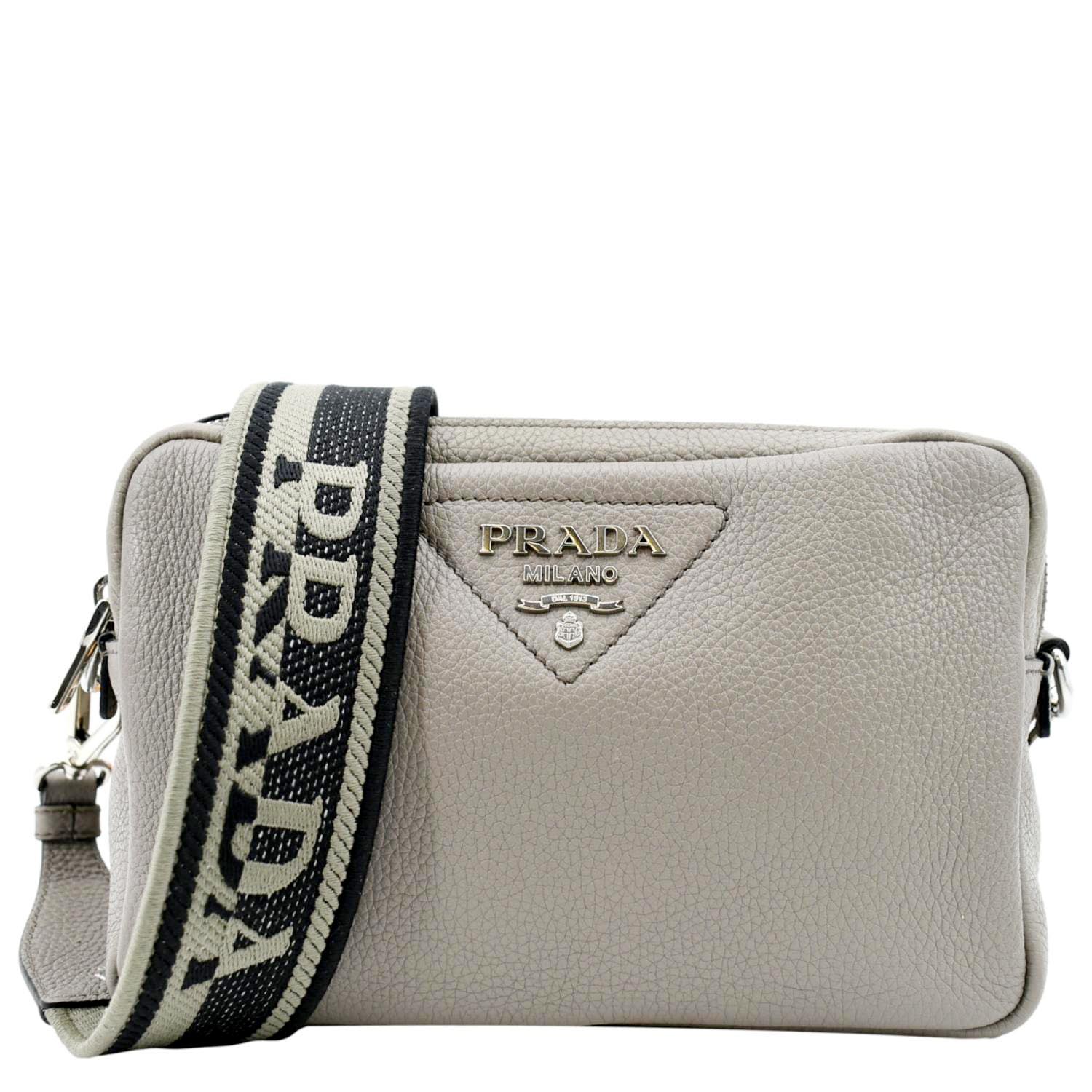 Flou Shoulder Bag Grey Leather