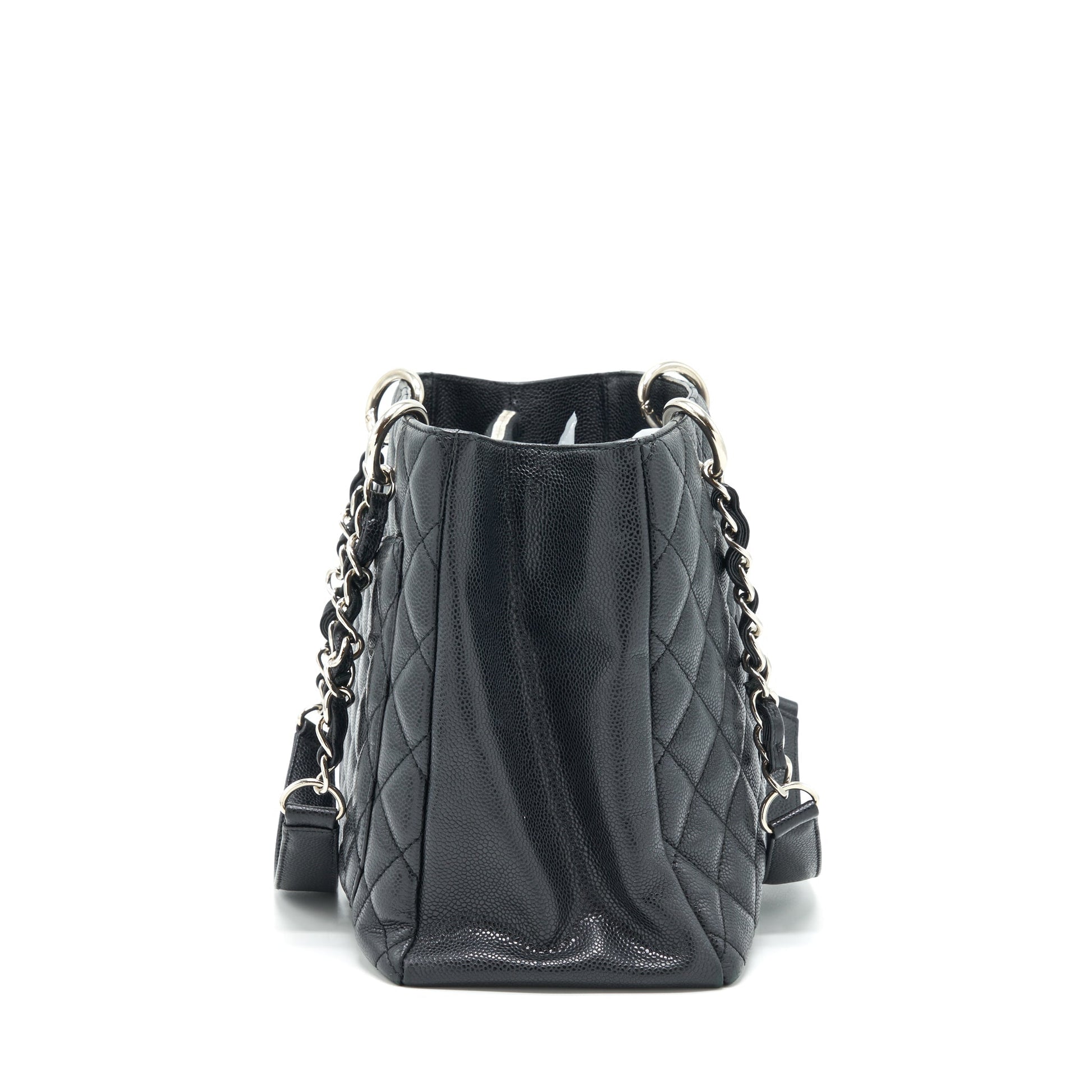 Chanel Grand Shopping GST Caviar SHW Black Tote Bag Shw 1