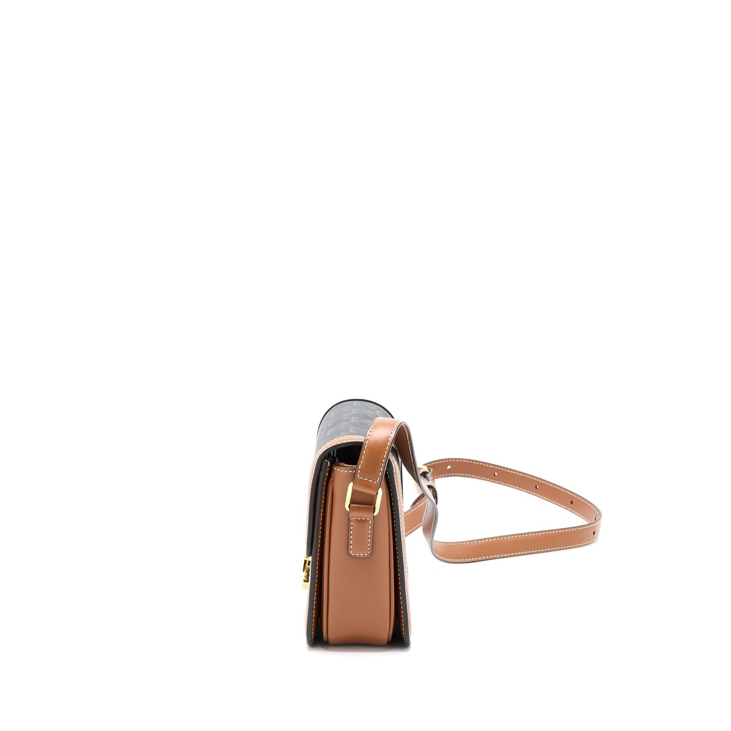Celine Teen Triomphe Purse In Triomphe And Calfskin Canvas Travel Bag