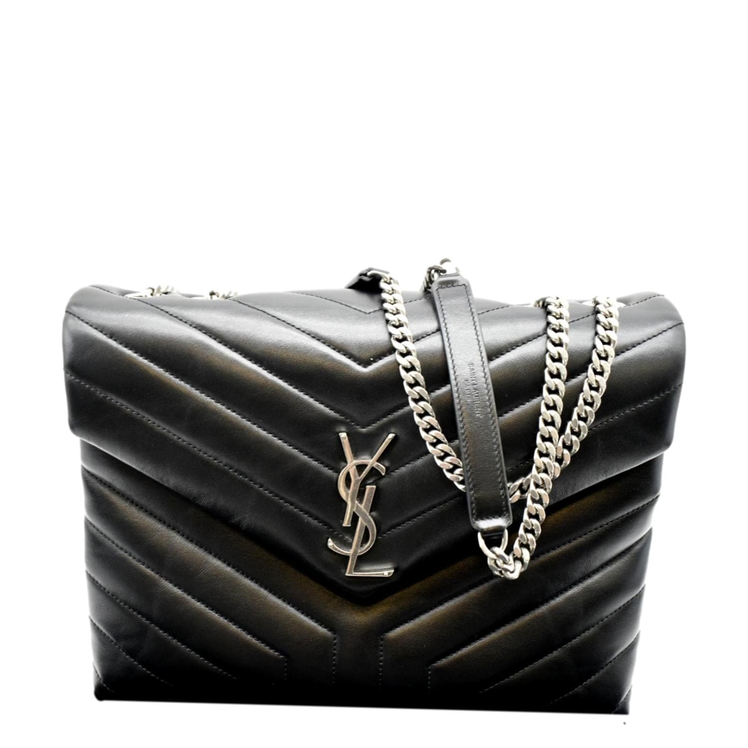YSL Saint Laurent Saint Medium Loulou Chain Shoulder Bag Leather Matelasse