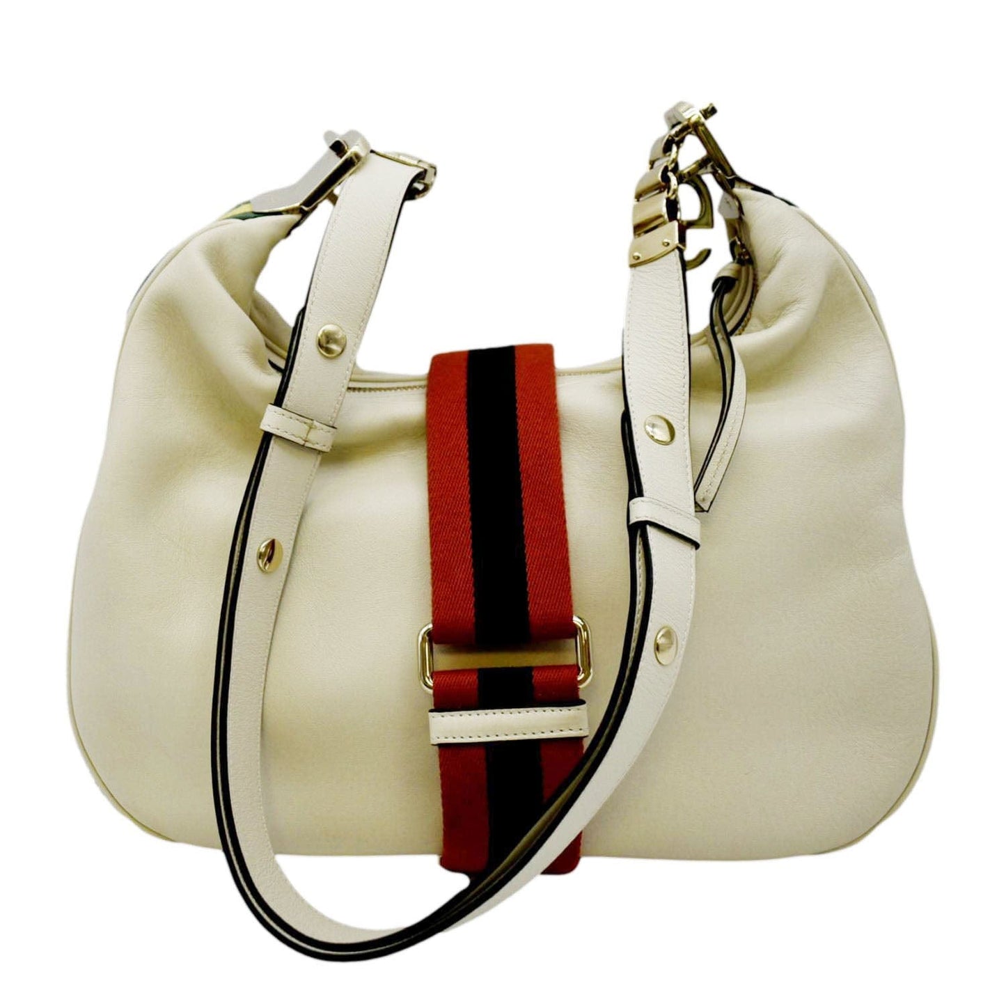 Gucci Attache Shoulder Bag Ivory Leather Large