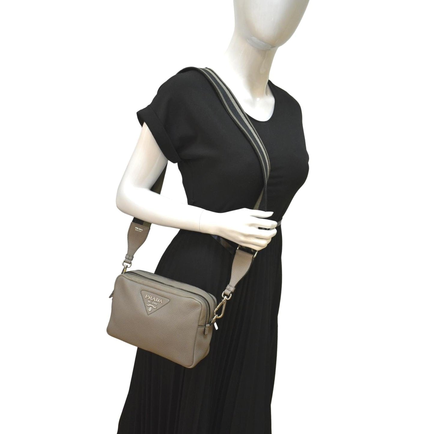 Flou Shoulder Bag Grey Leather