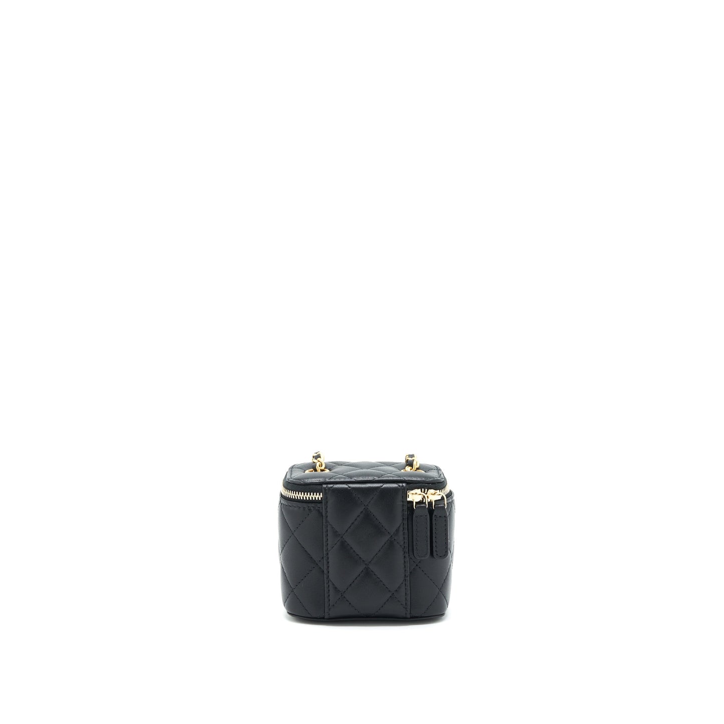 Chanel 22C Pearl Crush Vanity Lambskin GHW Black Mini Bag