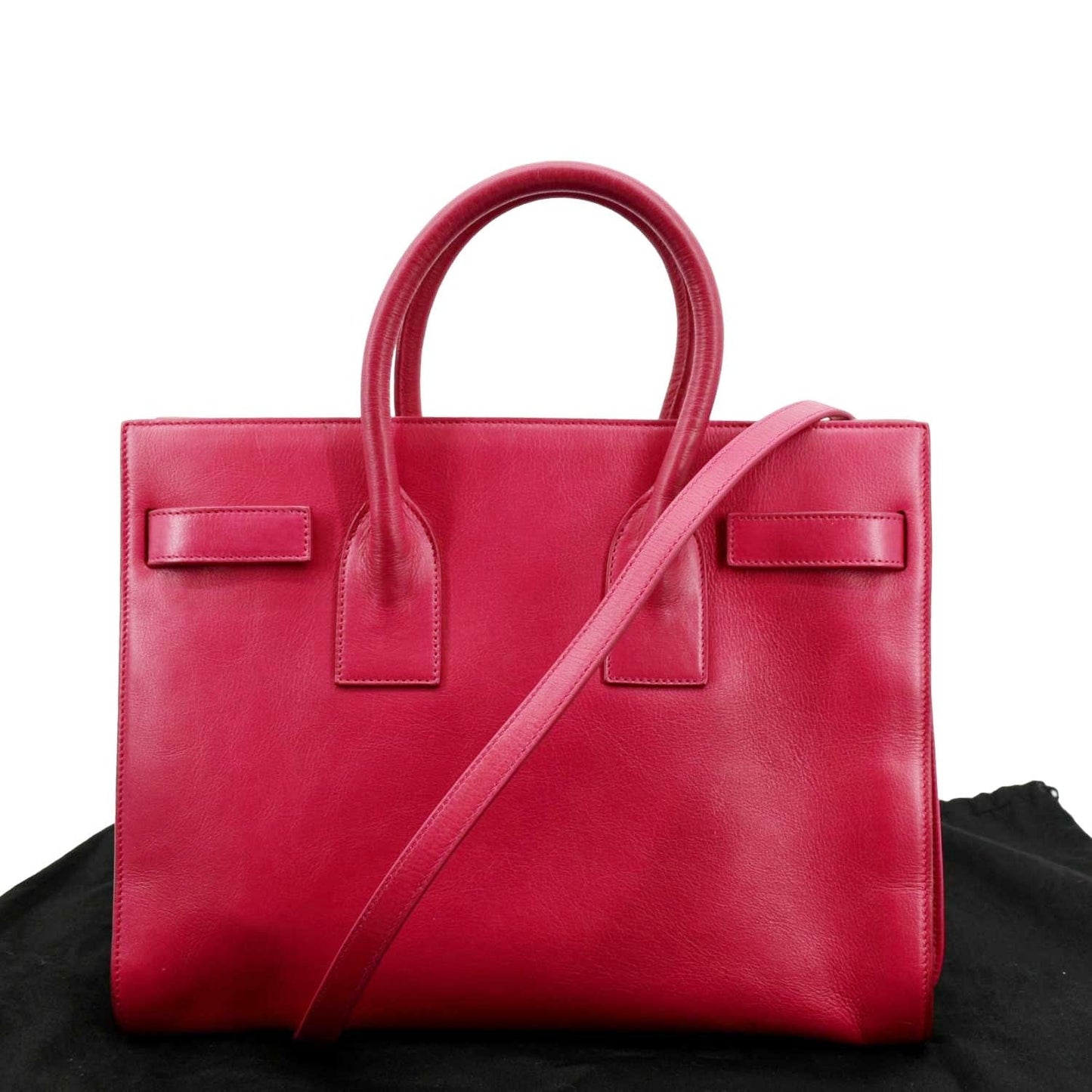 YSL Saint Laurent Yves Sac De Jour Satchel Shoulder Bag Leather Pink Satchel Bag