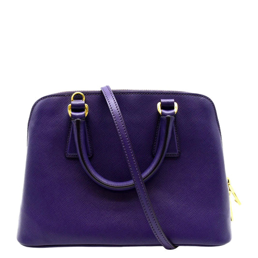 Prada Lux Promenade Shoulder Bag Leather Saffiano Purple