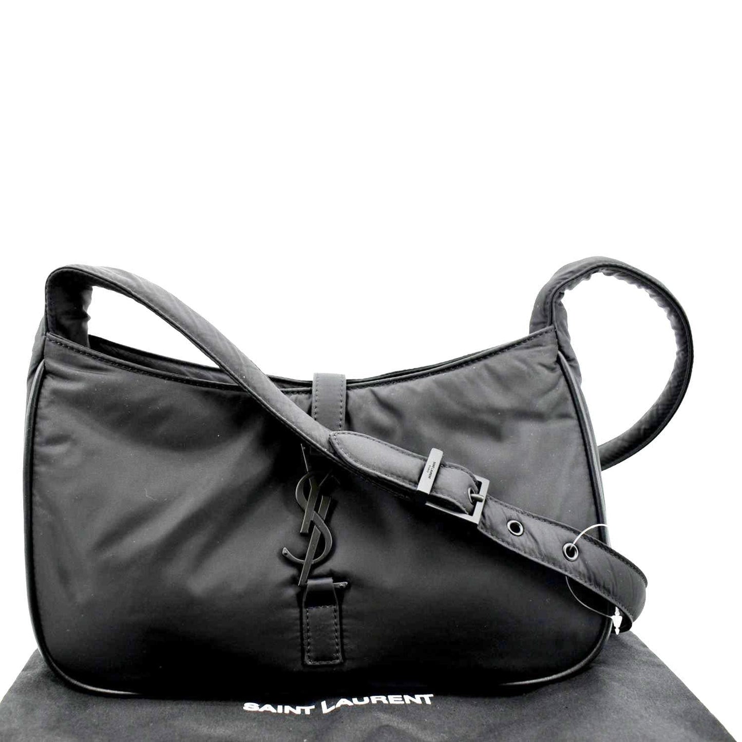 YSL Saint Laurent Yves Le Re Crossbody Bag Nylon Black