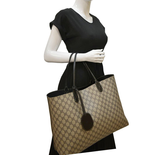 Gucci Reversible Tote Bag Canvas Beige