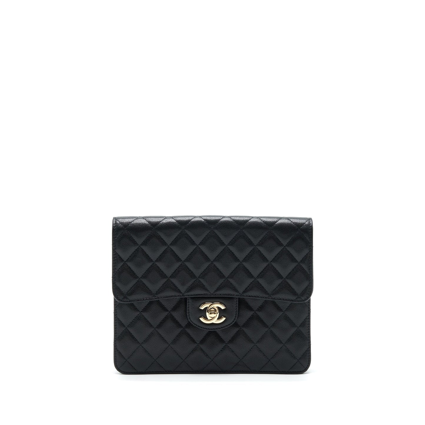 Chanel Flap Caviar LGHW Black Handbag