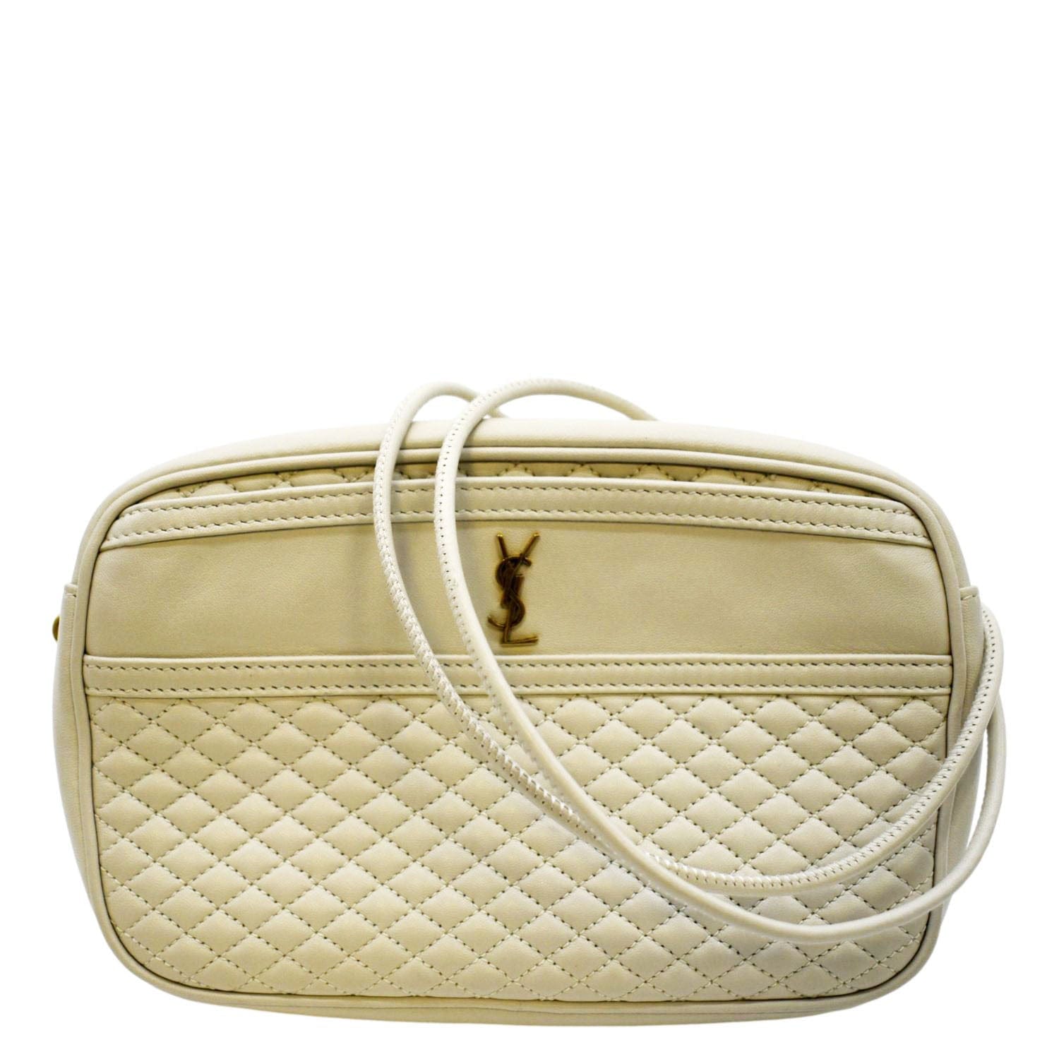 YSL Saint Laurent Saint Victoire Camera Shoulder Bag Creme