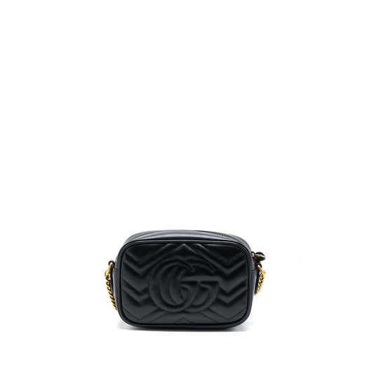 Gucci Marmont Matelass Bag Black Mini Travel Bag