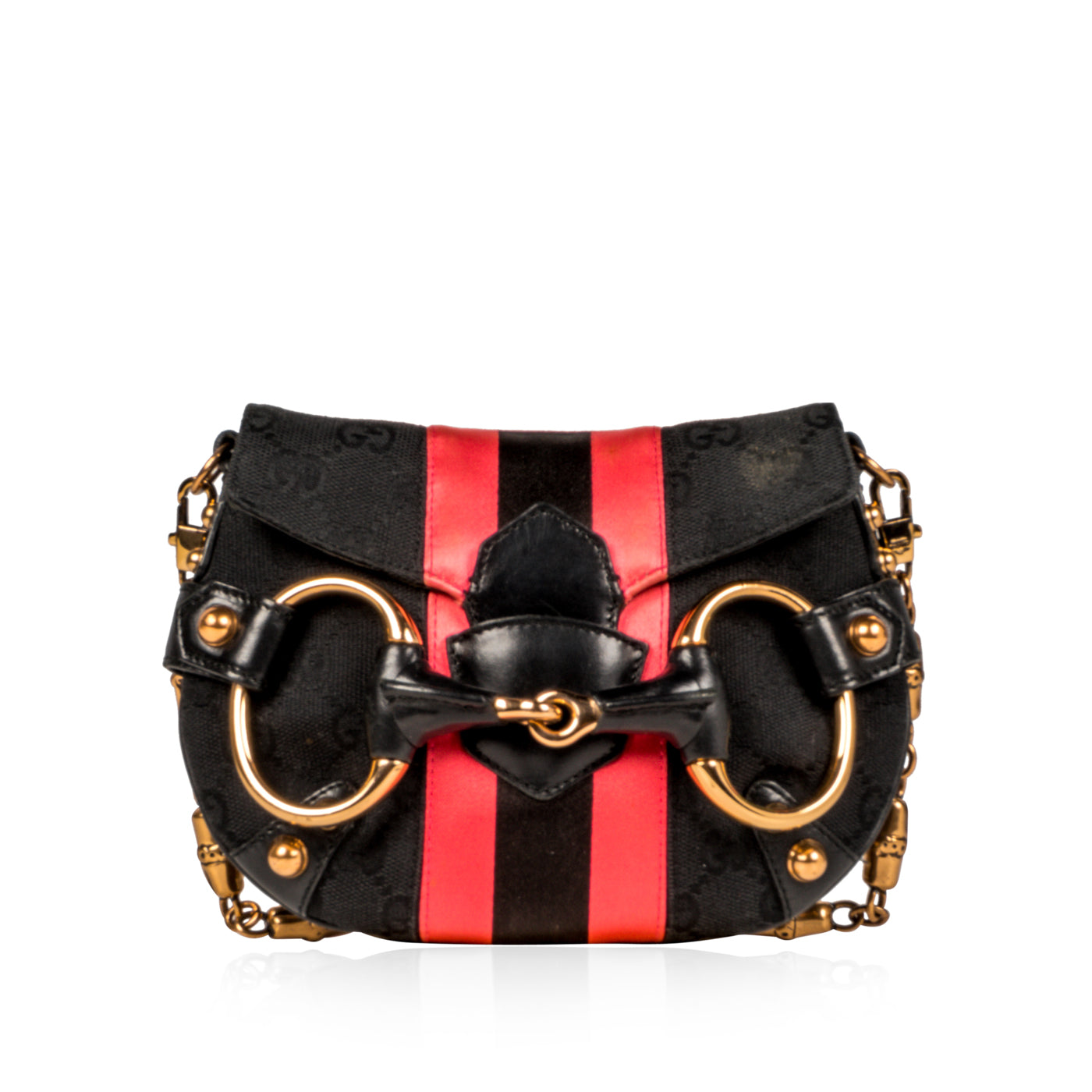 Gucci Tom Ford Horsebit Shoulder Bag Black Mini