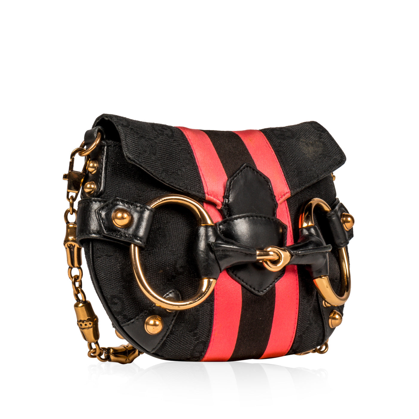 Gucci Tom Ford Horsebit Shoulder Bag Black Mini