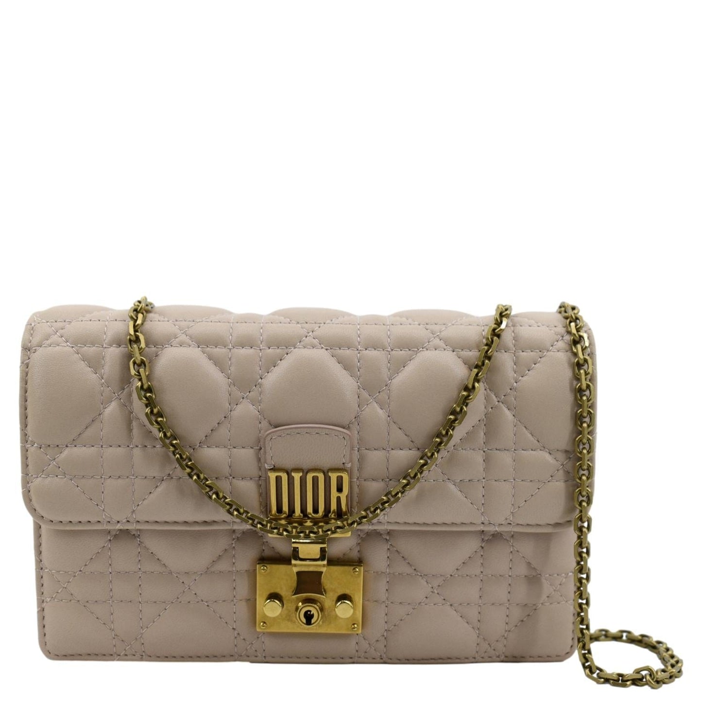 Dior addict Crossbody Bag Dusty Leather Lambskin Quilted