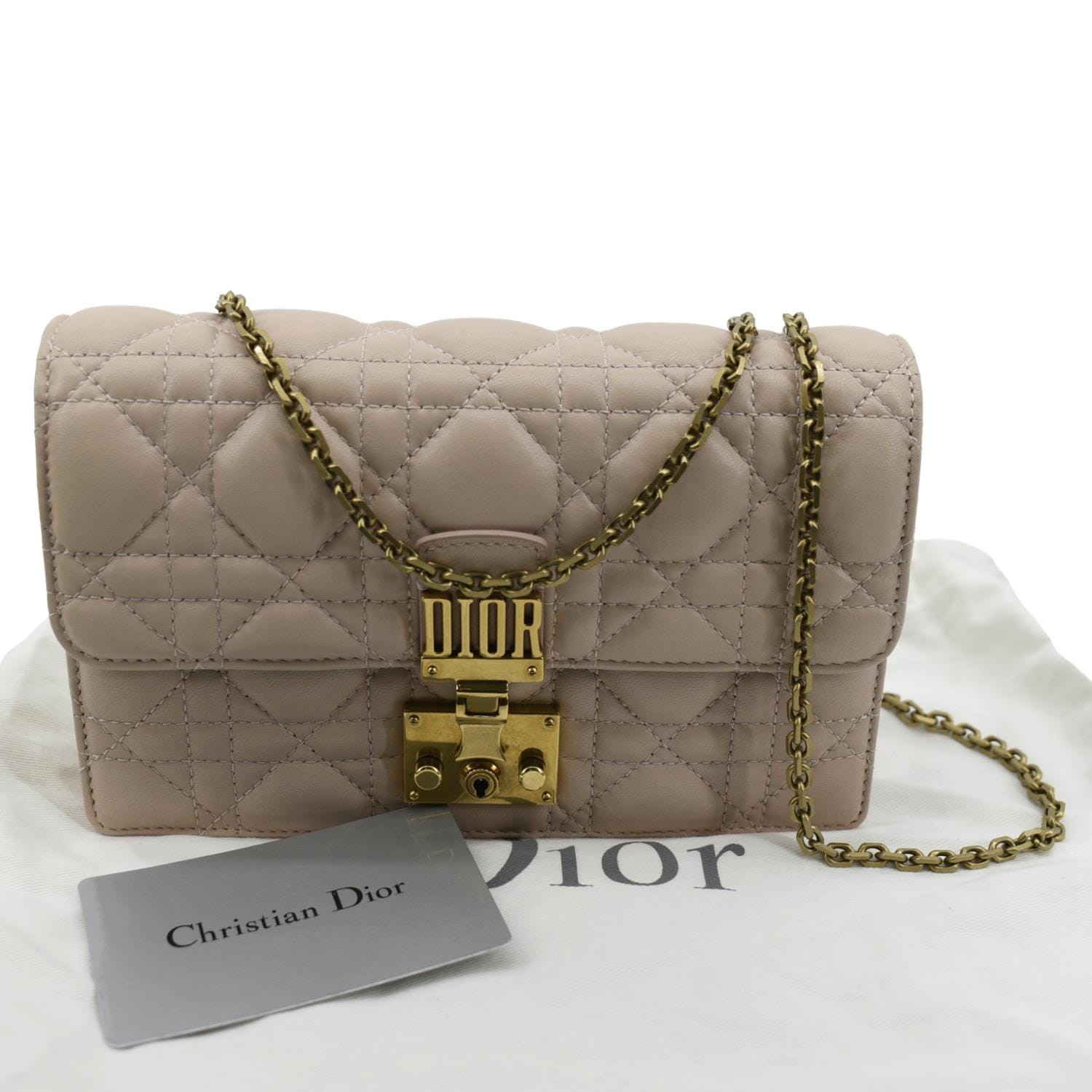Dior addict Lambskin Crossbody Bag Dusty Leather Quilted
