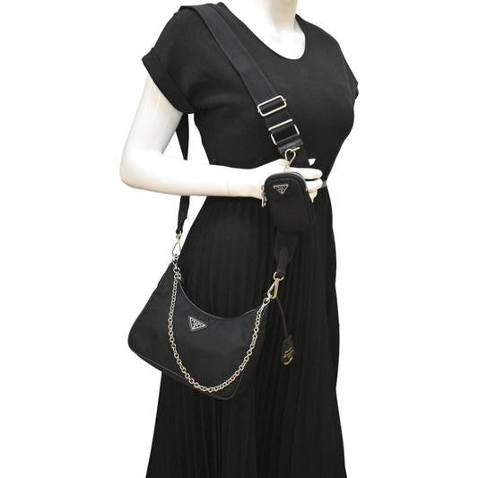 Prada Re Edition Re Shoulder Bag Nylon Black Re Nylon 1