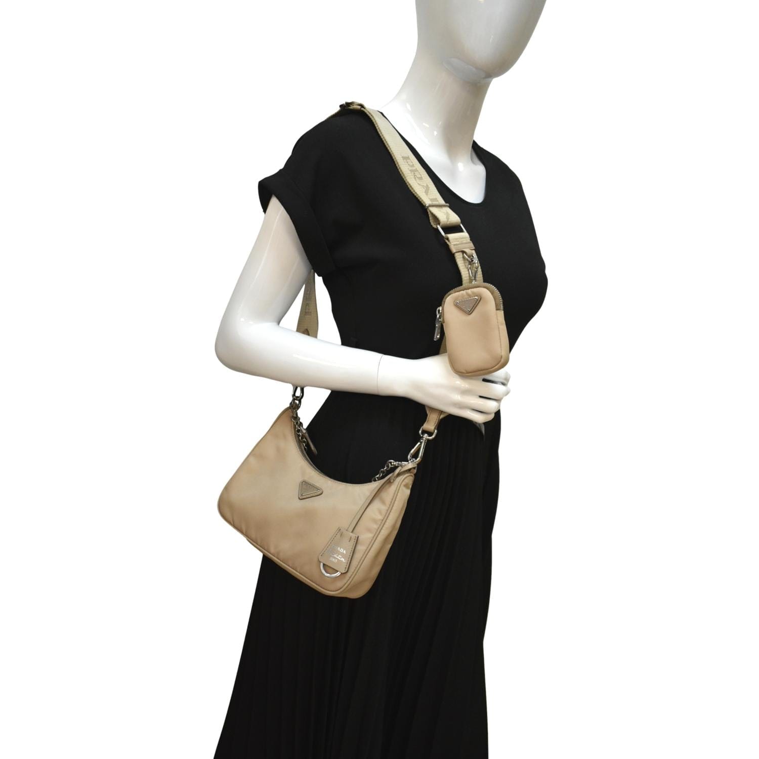 Prada Re Edition Re Shoulder Bag Nylon Beige Re Edition Nylon