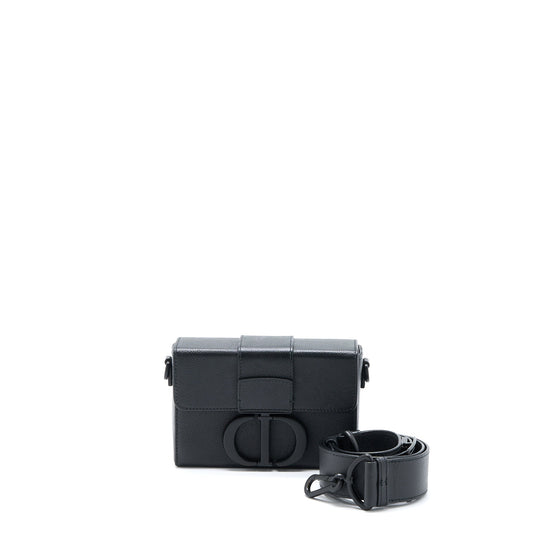 Dior Montaigne Box Calfskin With Hardware Handbag Black Travel Bag