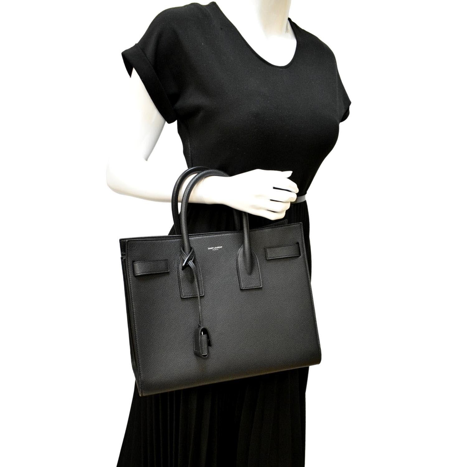 YSL Saint Laurent Yves Sac De Jour Satchel Shoulder Bag Leather Black Satchel Bag De Jour 5