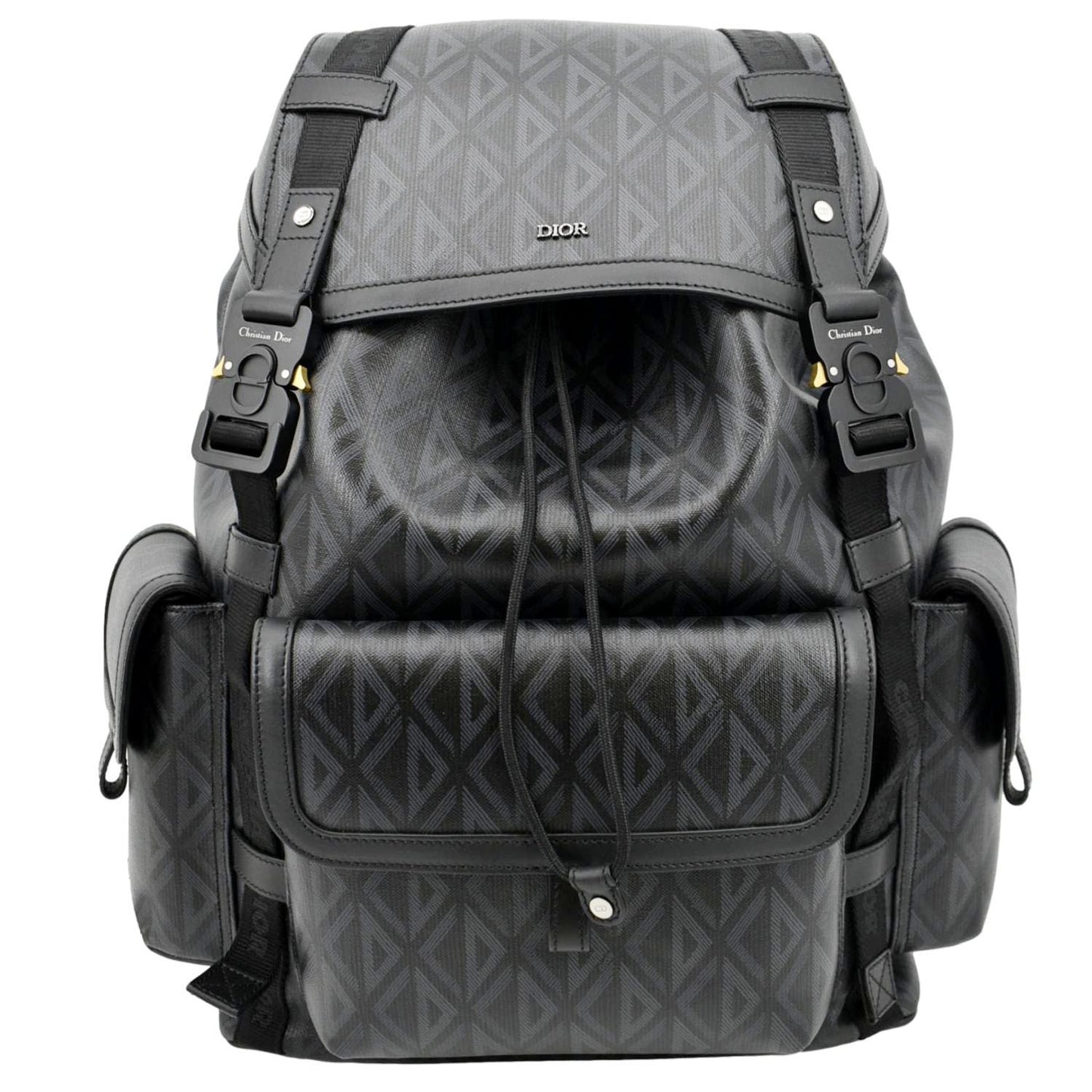Dior Hit The Road Diamond Backpack Canvas Black