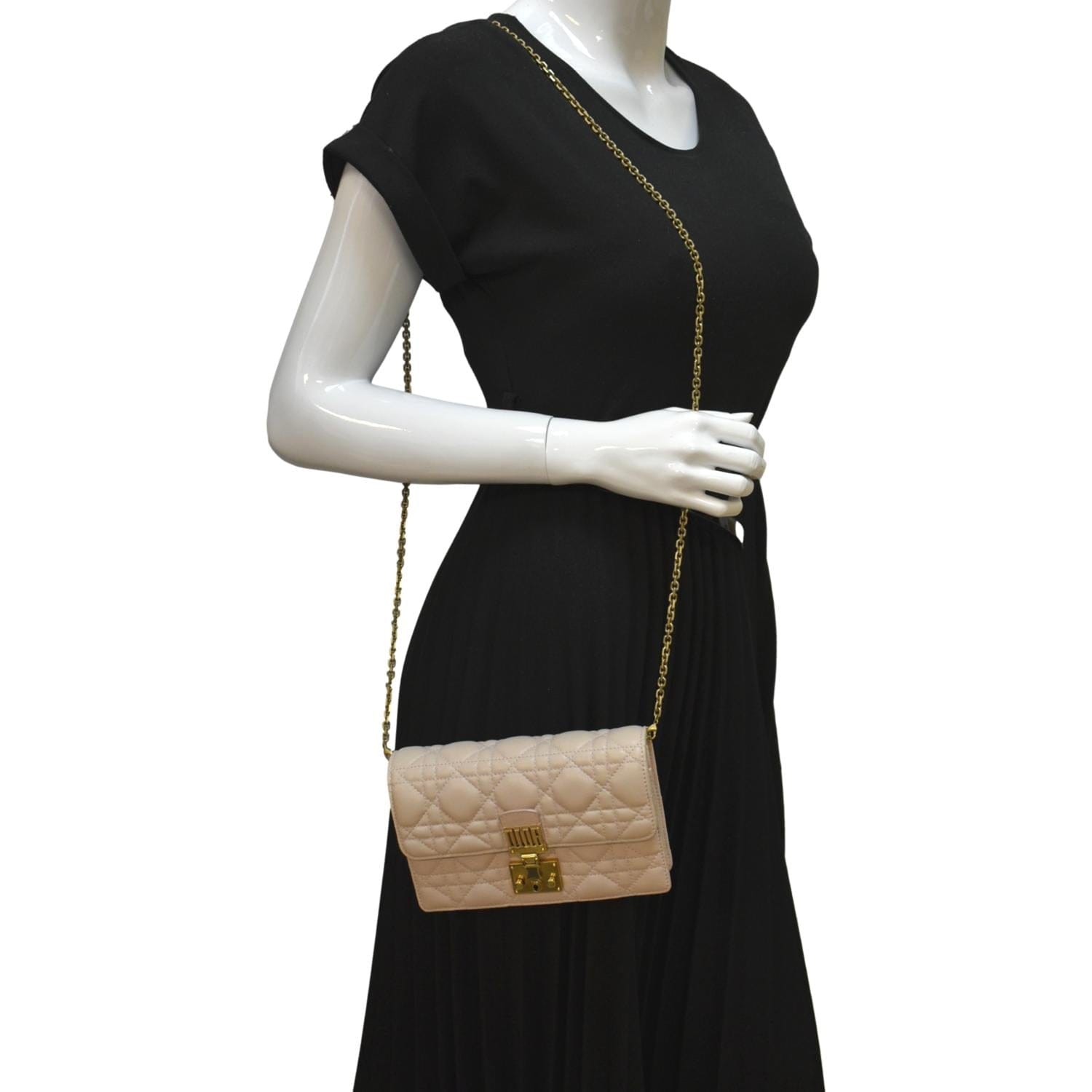 Dior addict Crossbody Bag Dusty Leather Lambskin Quilted